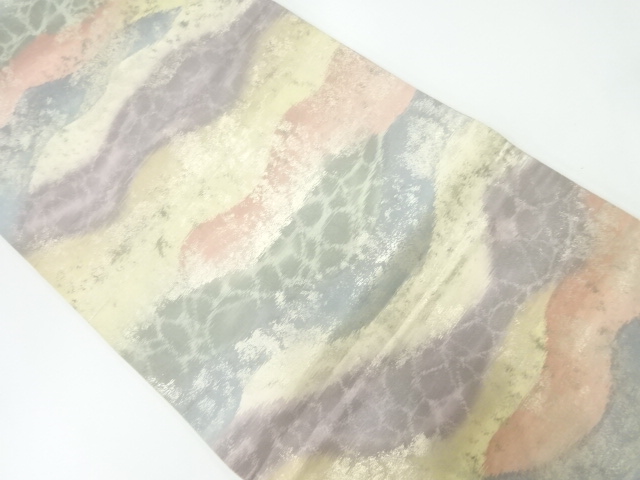 アンティーク　霞模様織出し袋帯（材料）